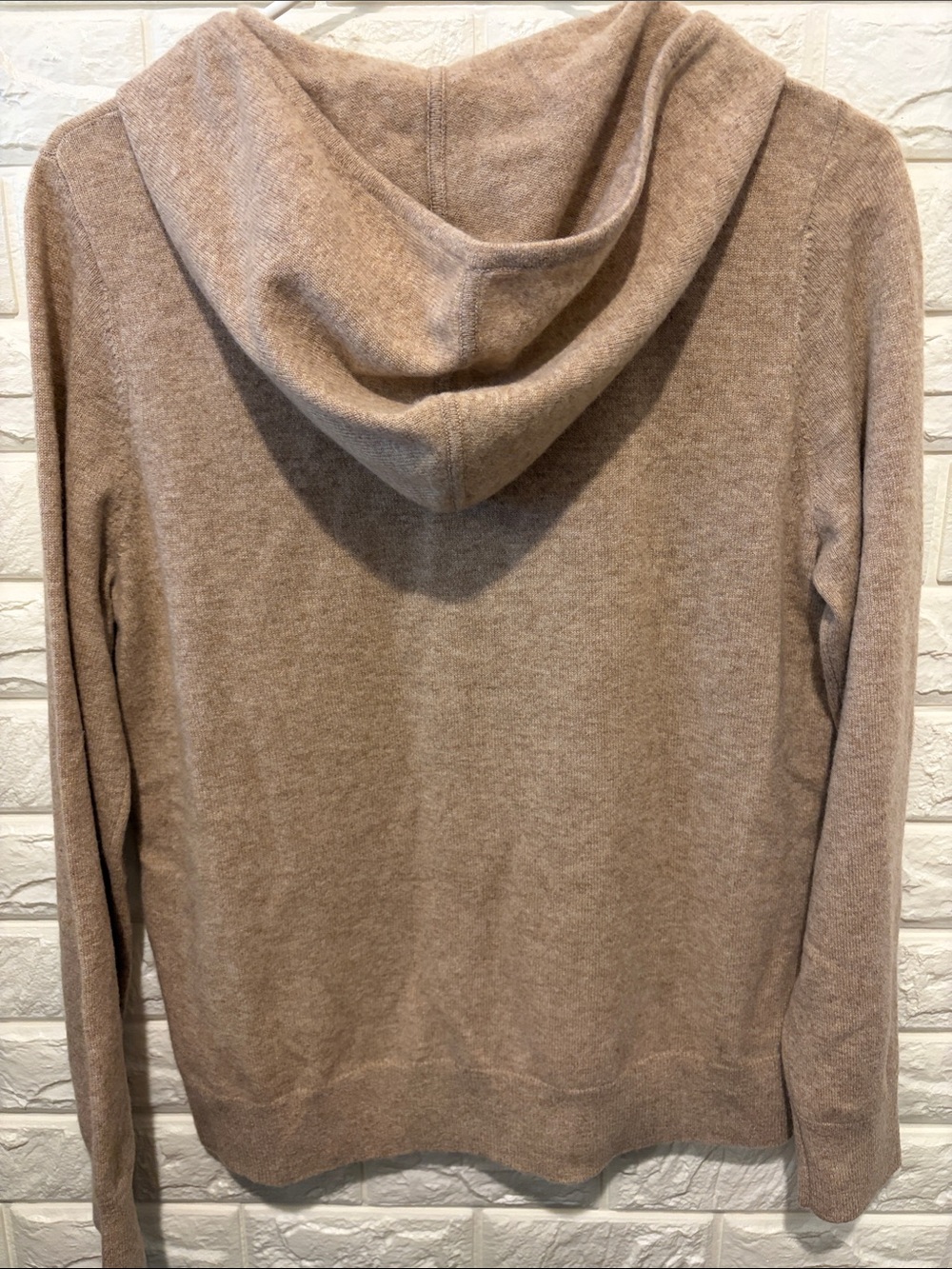 Quince Cashmere Zip Hoodie in Camel - Picture 3 of 3